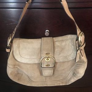 Coach Tan Suede Handbag